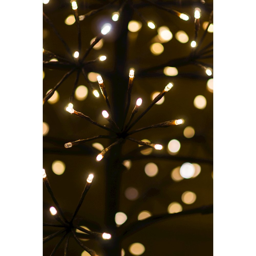 Brown Tree with 380 Warm White Sparkling LED. Picture 6