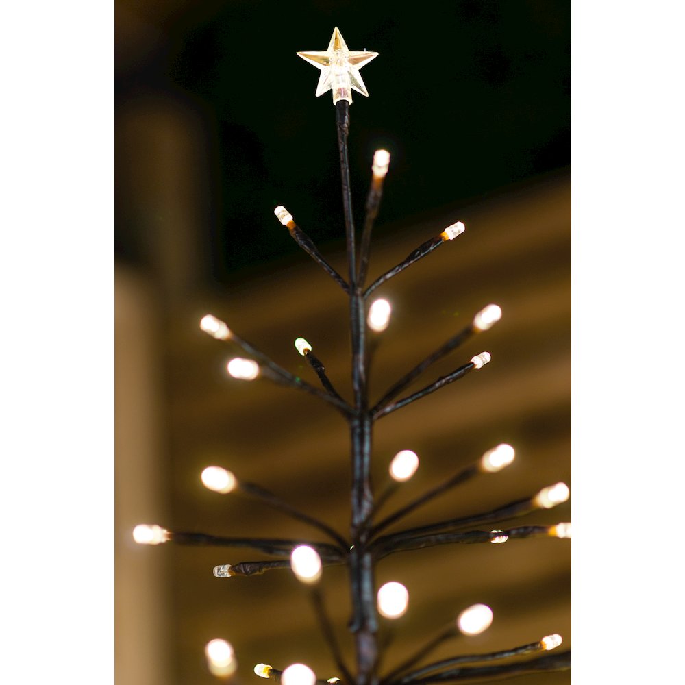 Brown Tree with 380 Warm White Sparkling LED. Picture 4