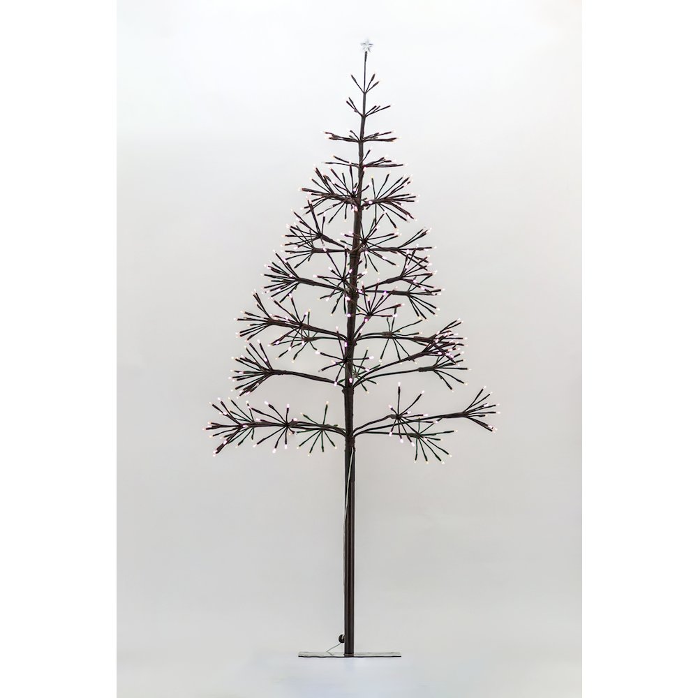 Brown Tree with 380 Warm White Sparkling LED. Picture 1