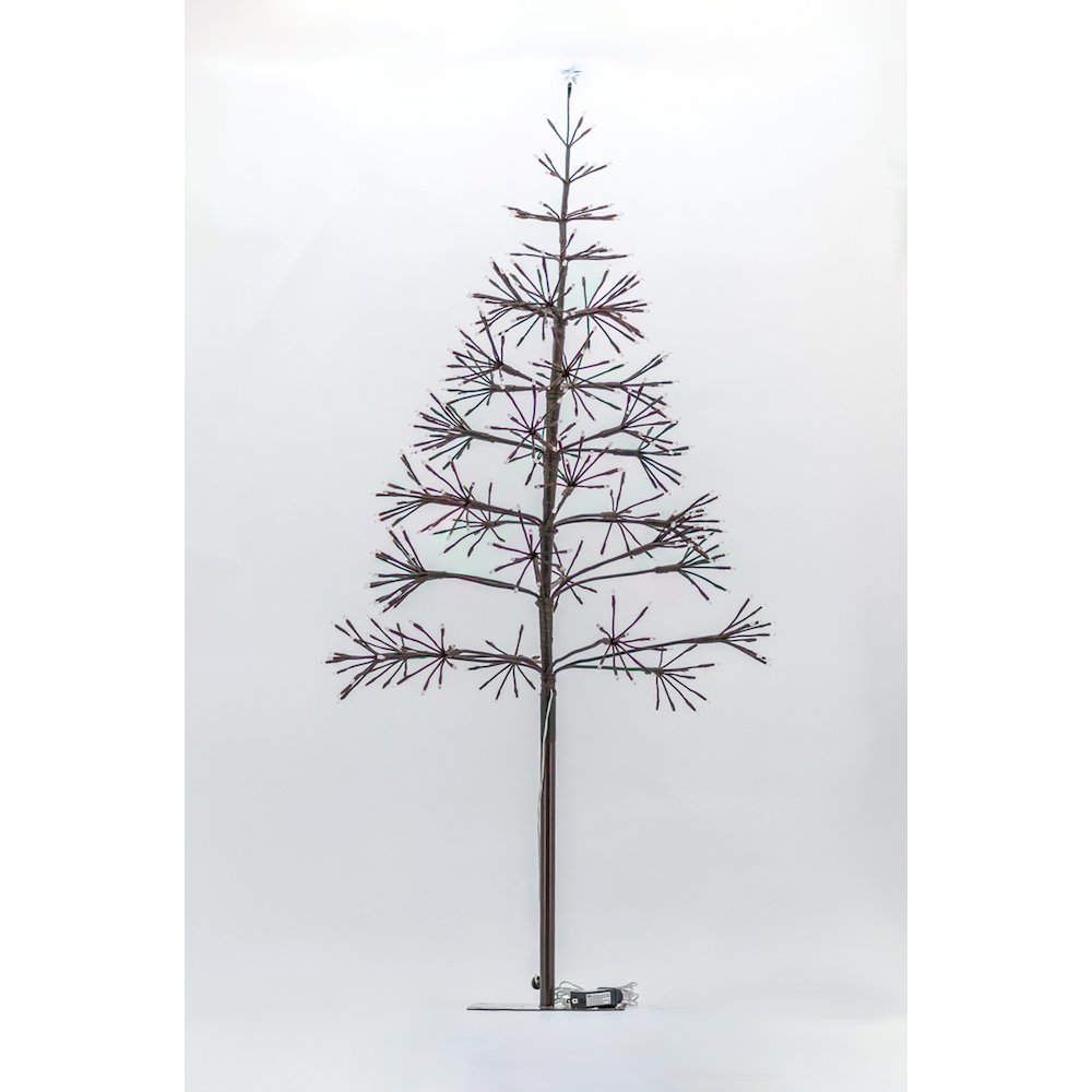 Brown Tree with 380 Warm White Sparkling LED. Picture 3