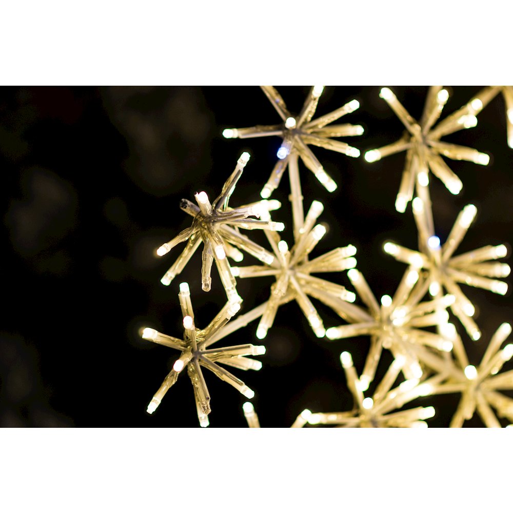 53In Cluster Snowflake Light with 804 Warm White Sparkling LED. Picture 3