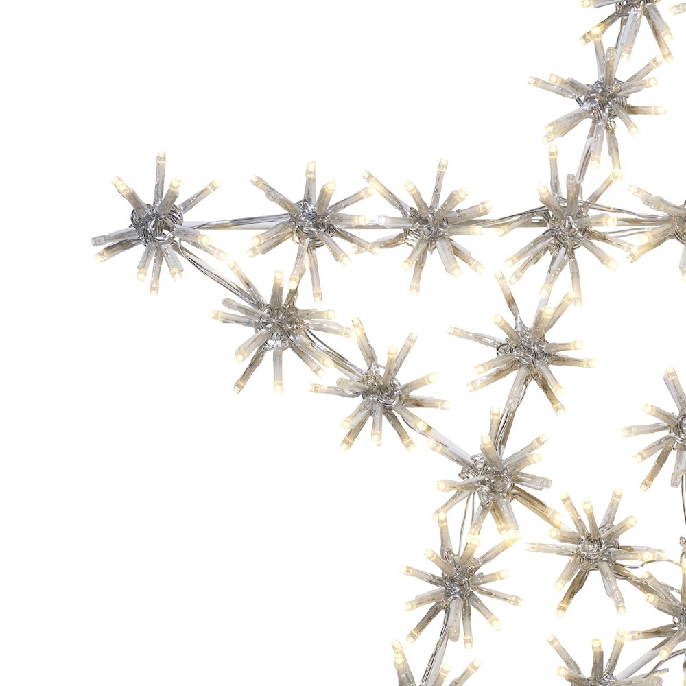 Mesmerizing 432 LED White Metal Snowflake Star Light. Picture 1