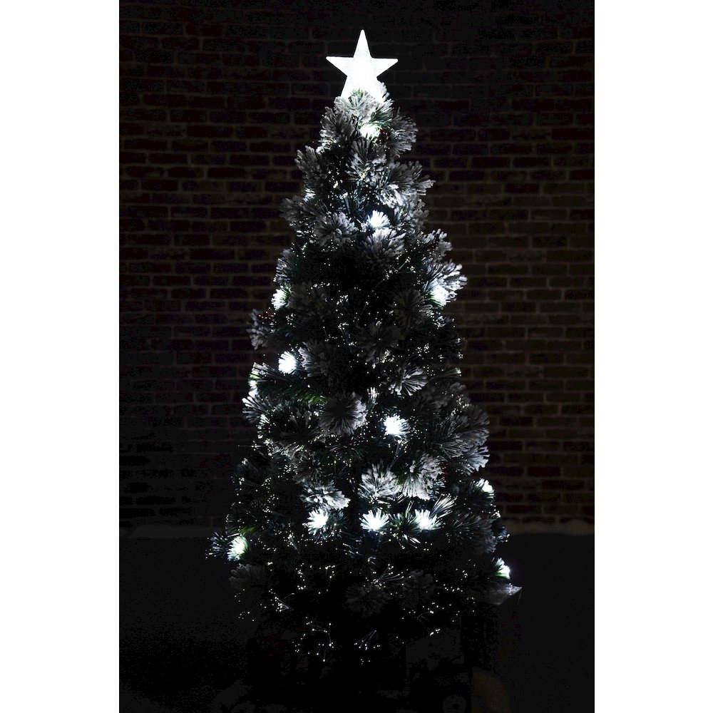 Christmas Tree Fiber Optic Green with Cones & Berries. Picture 2