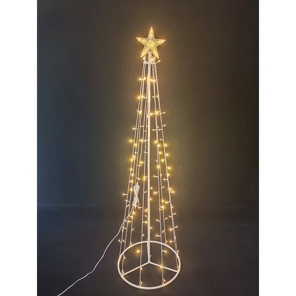 LED Metal Decorative Tree with Top Star - Warm White. Picture 3