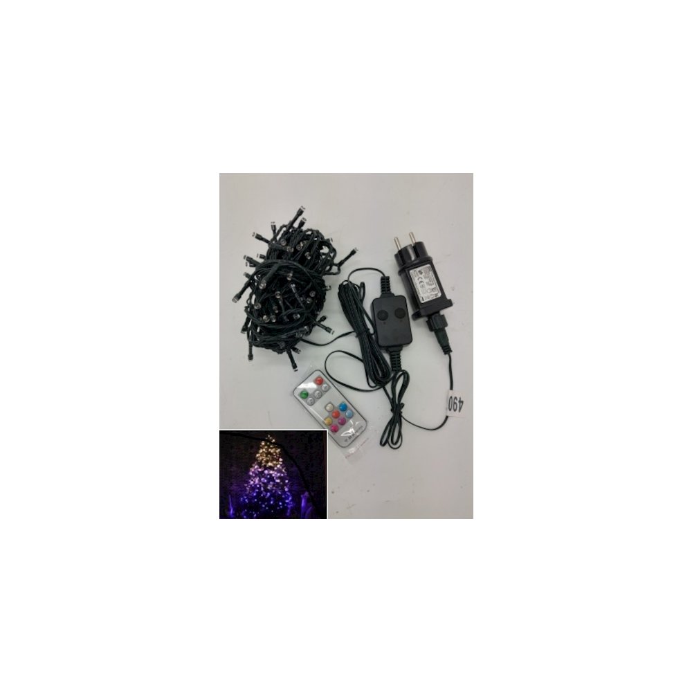 Multi-Function Timed String Lights - 100 RGB LEDs with Remote. Picture 8