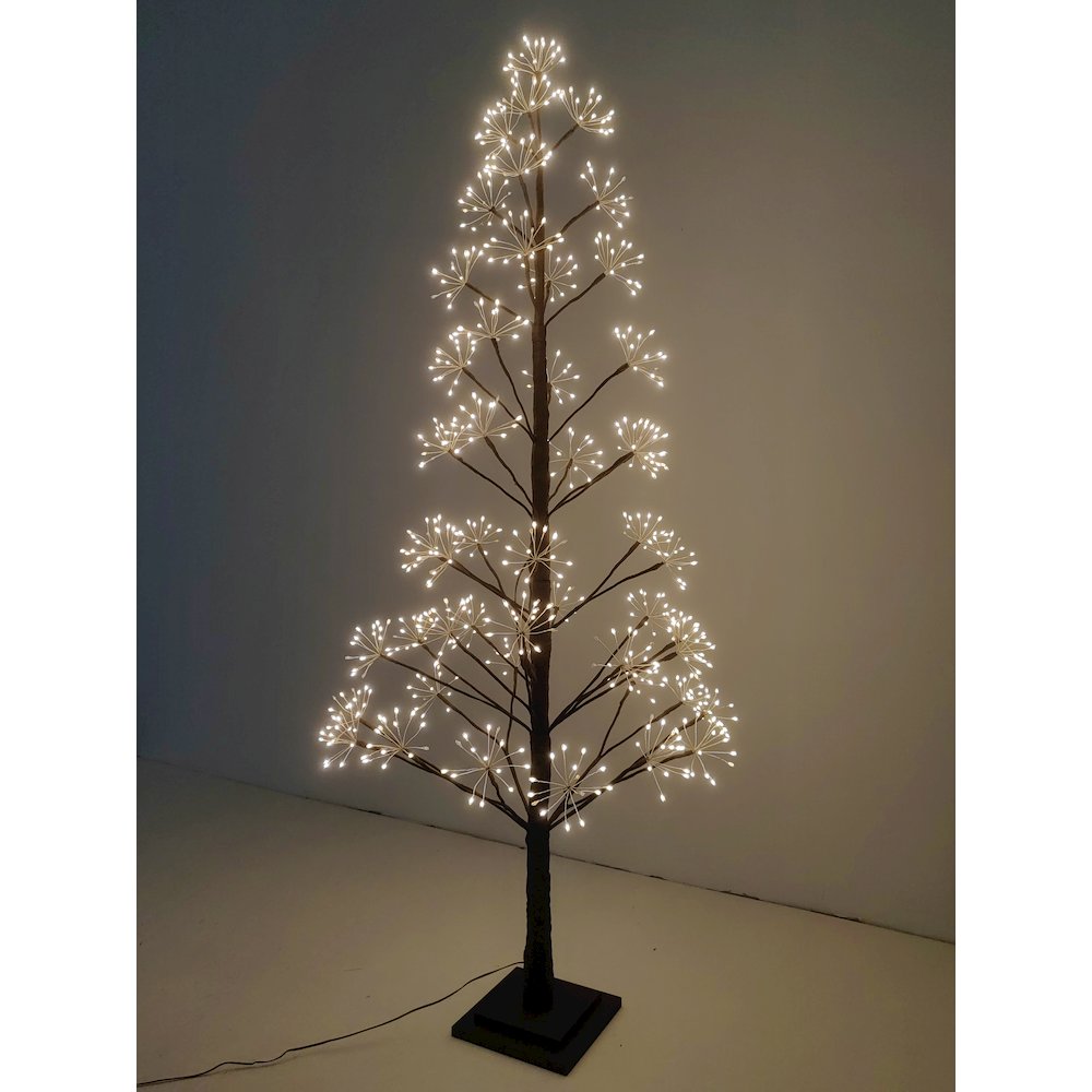 5ft Brown LED Cluster Tree with 720 Warm White LEDs Indoor Use Only. Picture 5