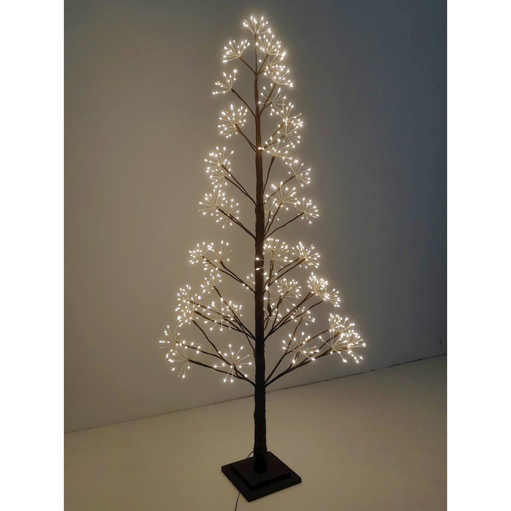 5ft Brown LED Cluster Tree with 720 Warm White LEDs Indoor Use Only. Picture 4