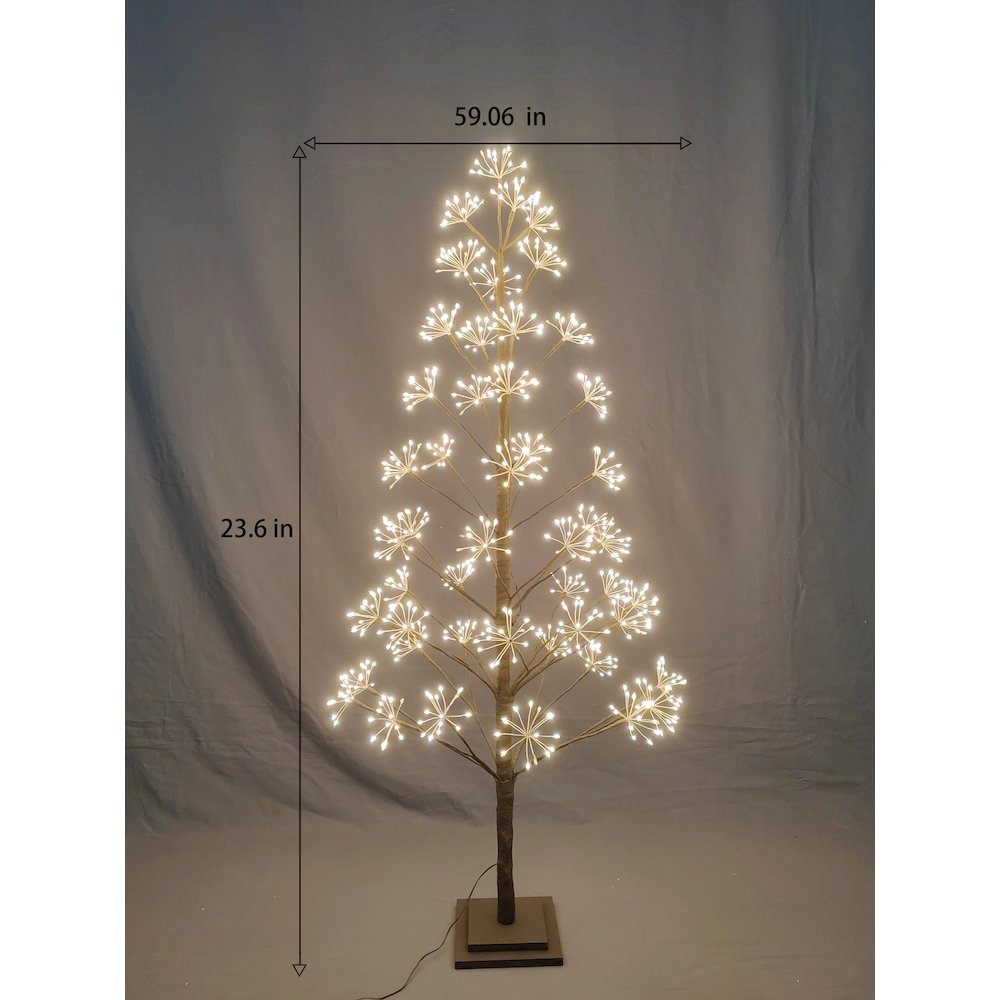 5ft Brown LED Cluster Tree with 720 Warm White LEDs Indoor Use Only. Picture 1