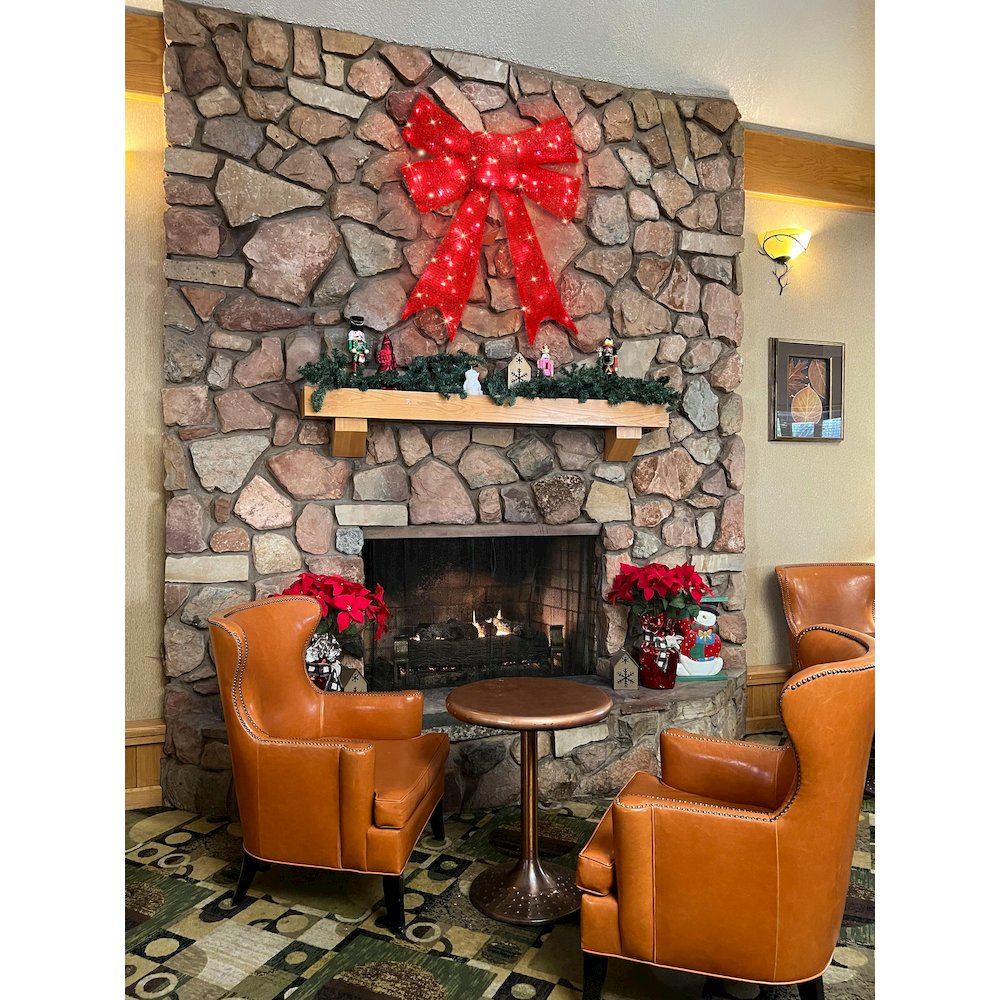 30 IN Lighted Red Bow Indoor/Outdoor Holiday Decor. Picture 2