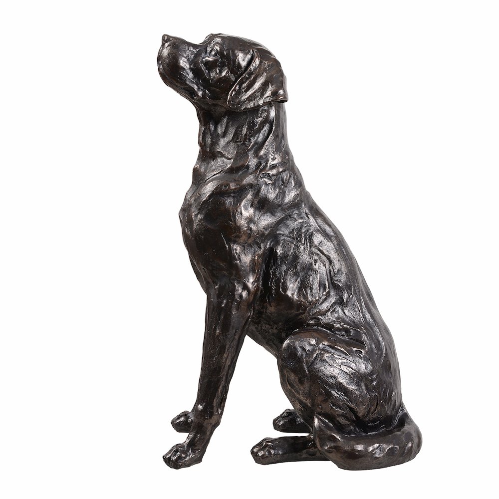 Bronze Sitting Labrador Life Size Resin Home Decor Living Room Display. Picture 5