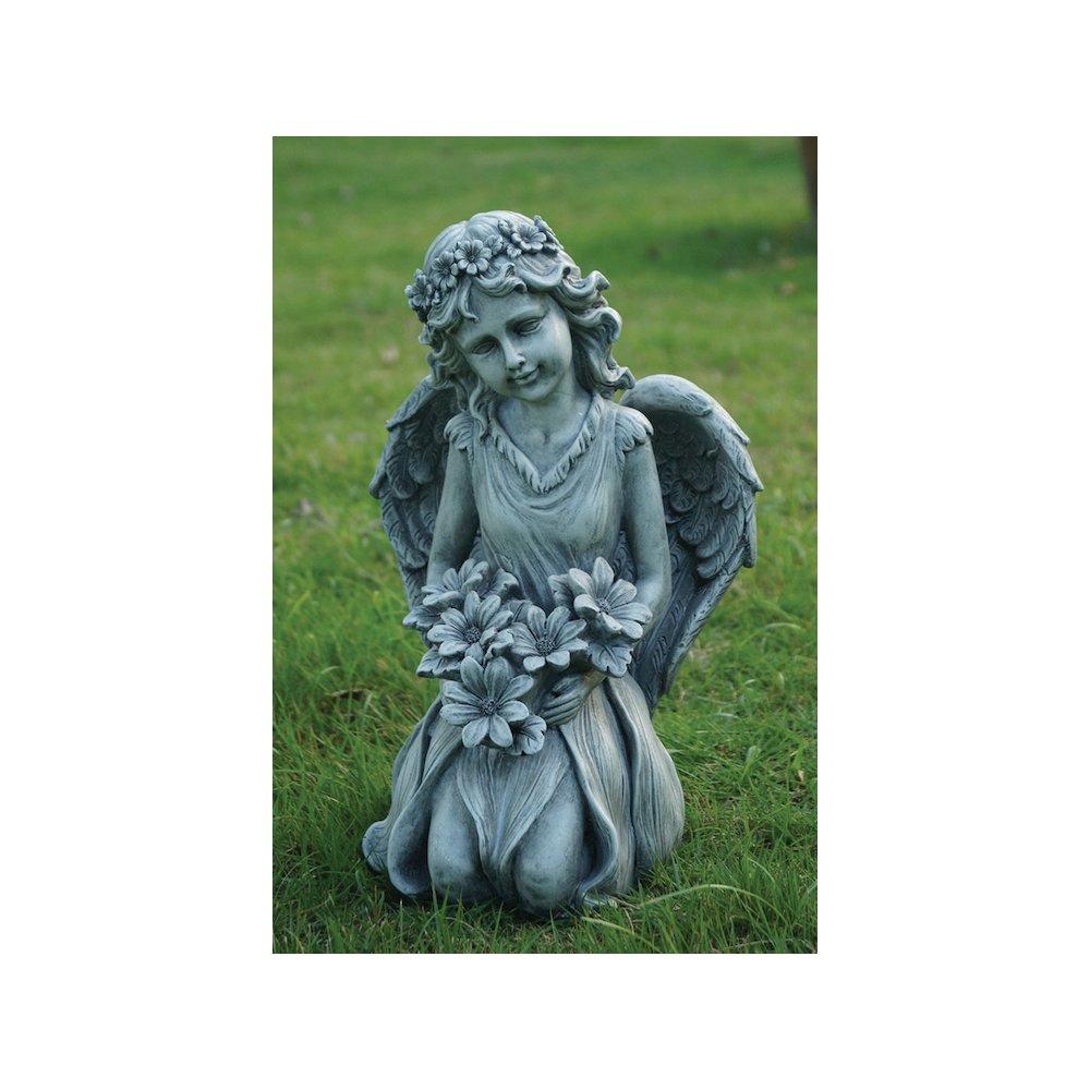 Kneeling Angel Holding Flowers. Picture 5