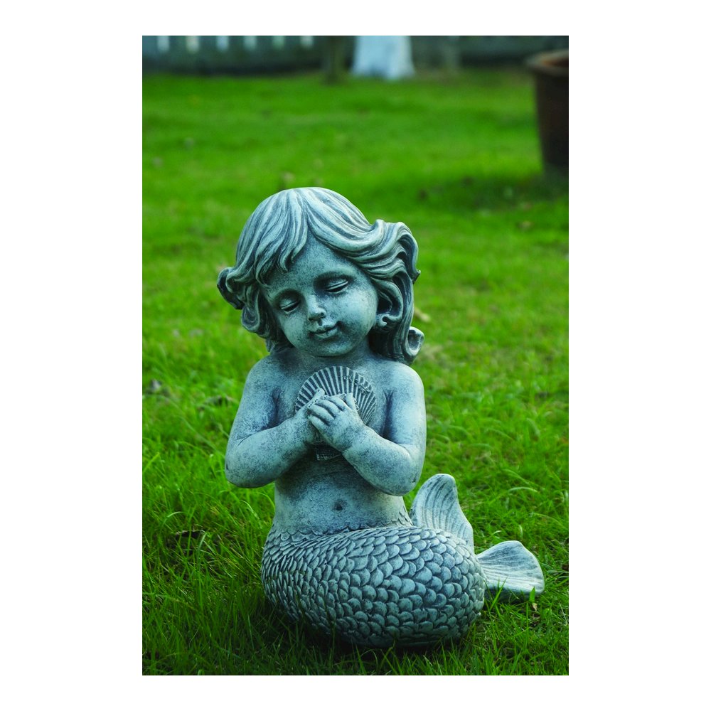 Kneeling Mermaid Holding Shell. Picture 2