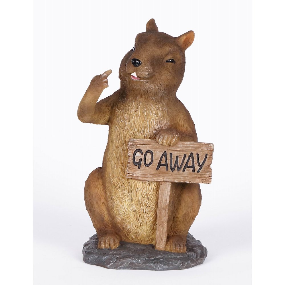 Squirrel Holding Go Away Sign (Hi-Line Exclusive). Picture 2