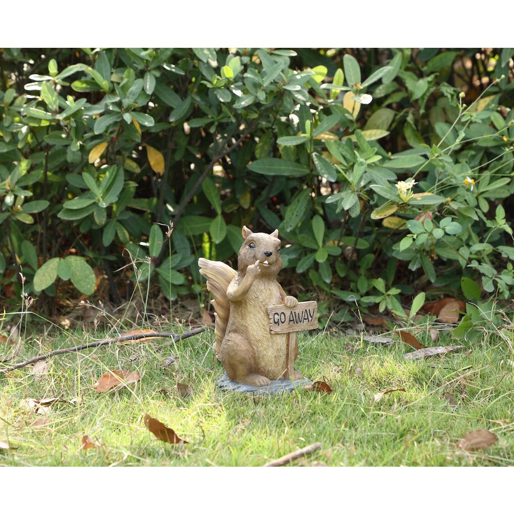 Squirrel Holding Go Away Sign (Hi-Line Exclusive). Picture 3