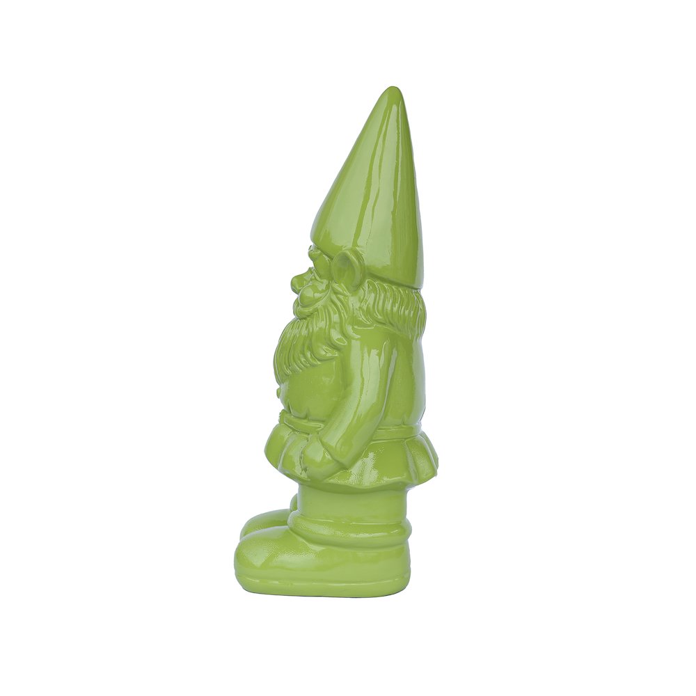 Garden Gnome Statue Holding Lantern-Green. Picture 5
