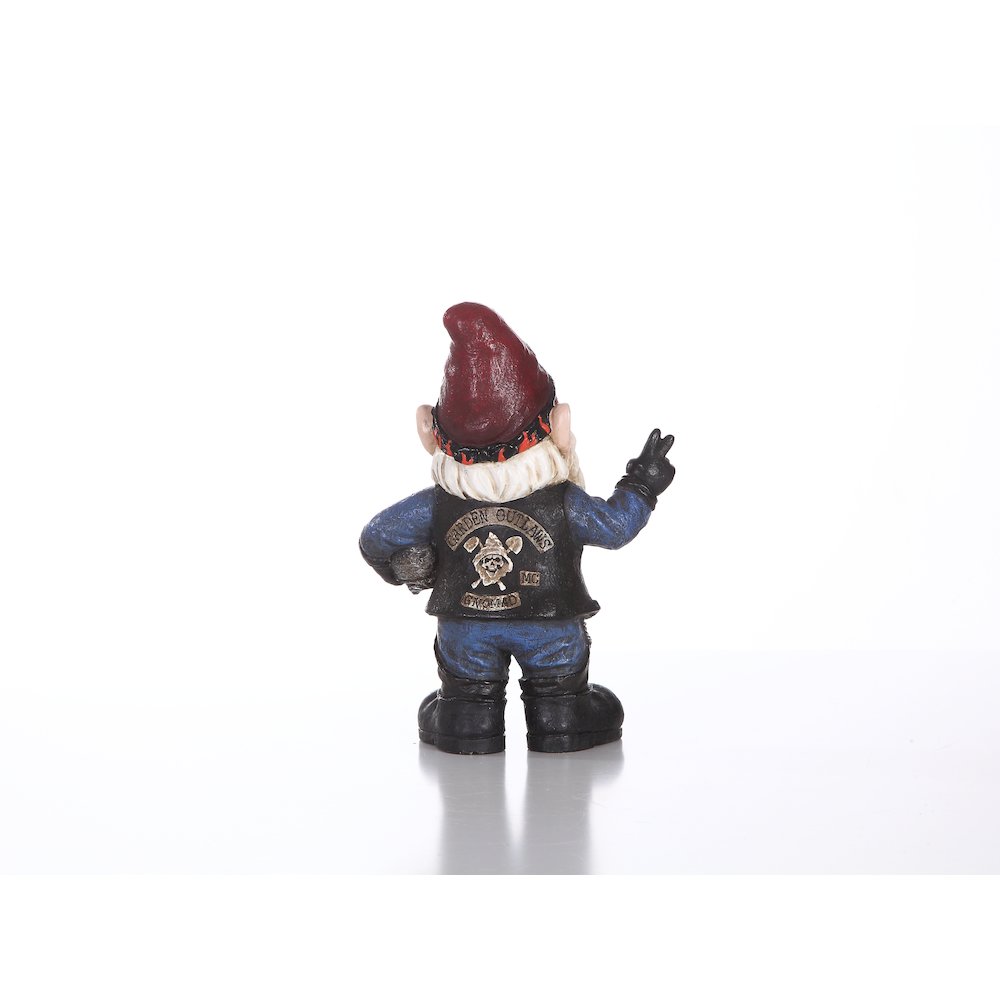 Biker Gnome W/Sunglasses & Helmet- Gnomad. Picture 6