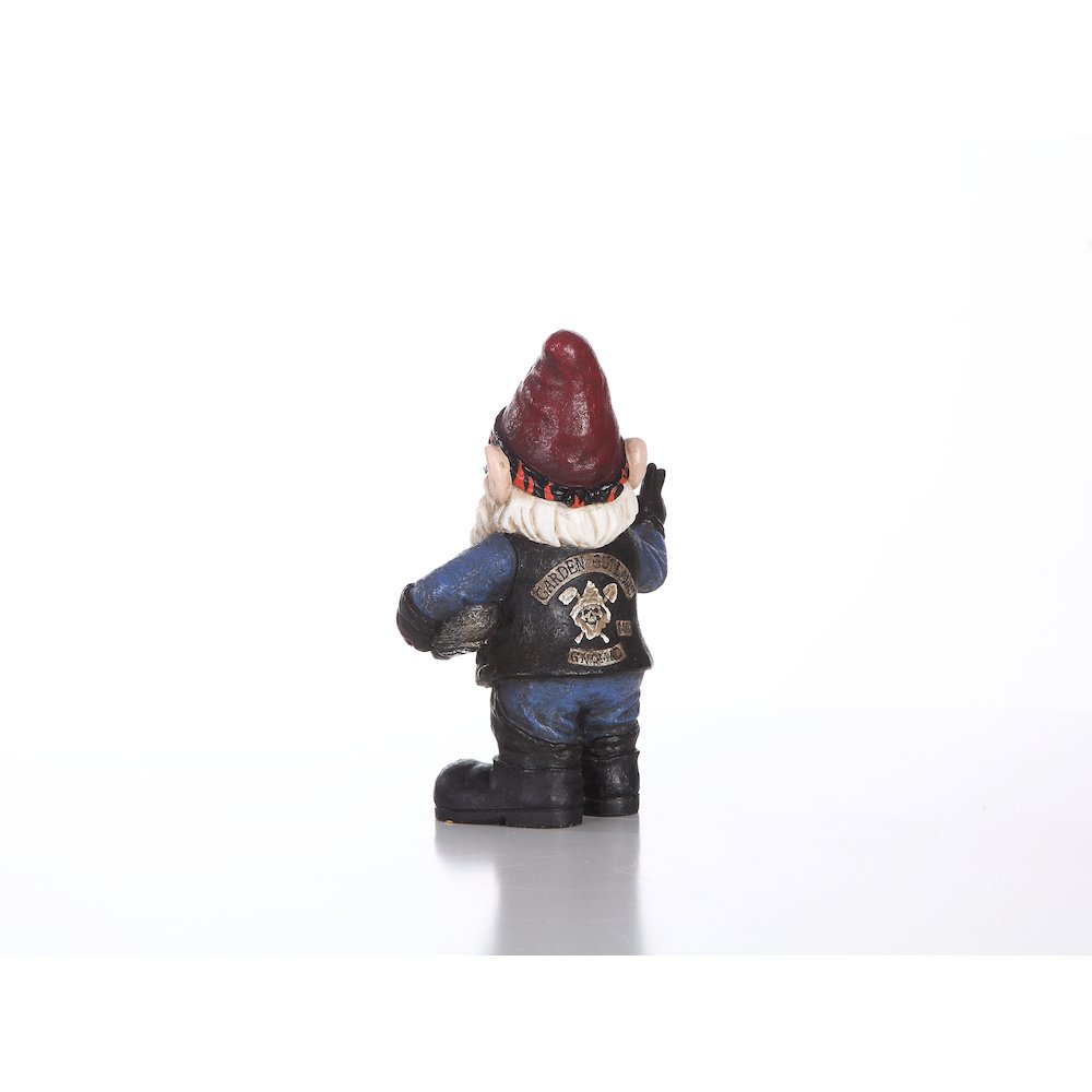 Biker Gnome W/Sunglasses & Helmet- Gnomad. Picture 3