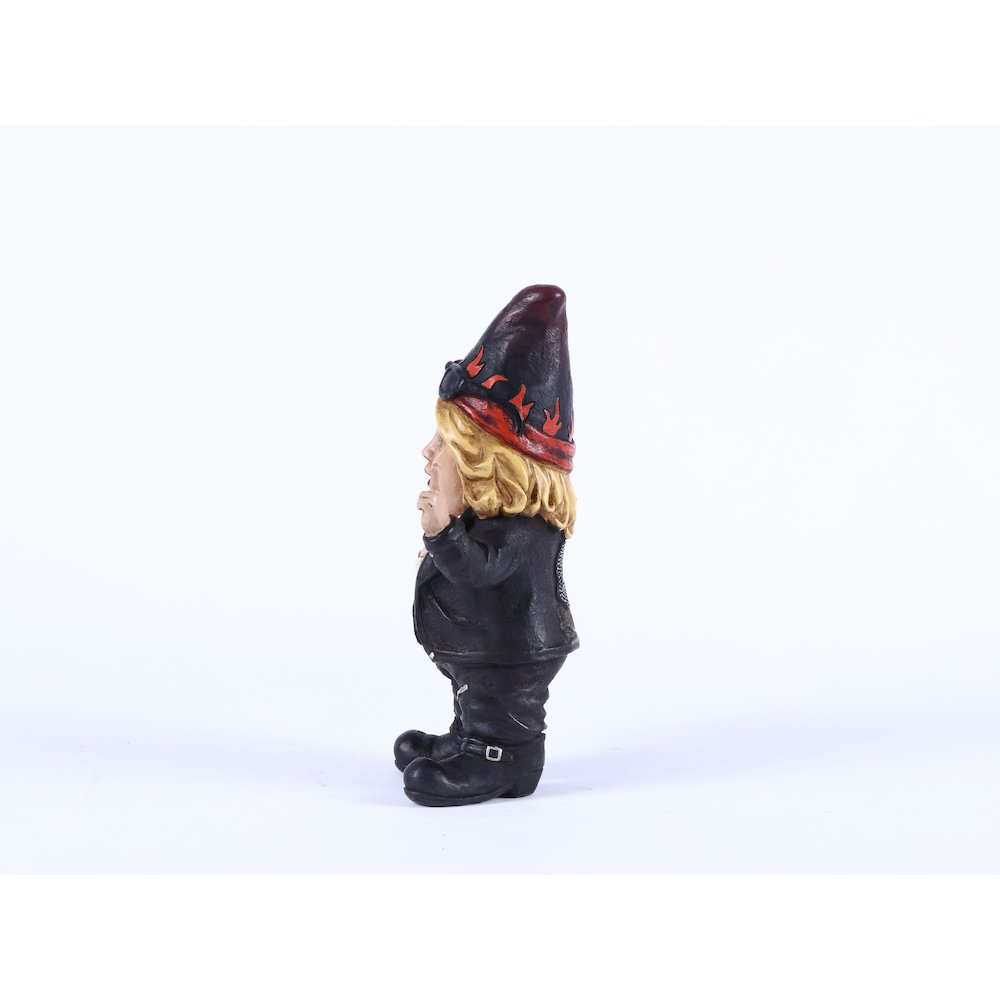 Female Biker Gnome W/Helmet- Gnomad. Picture 6