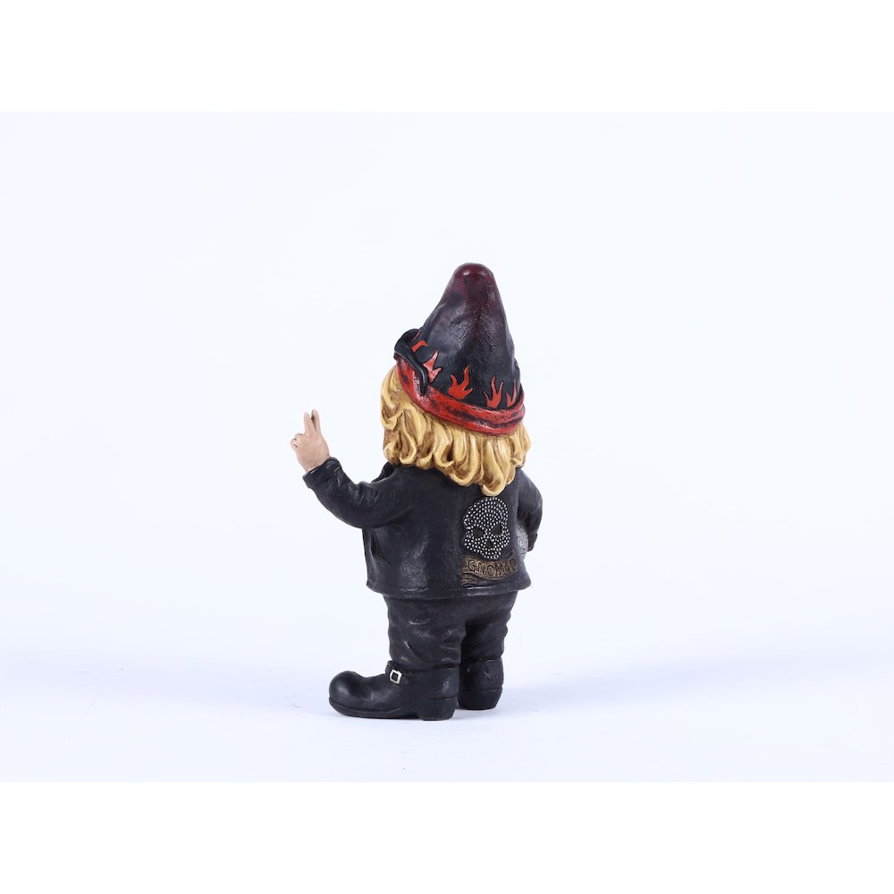 Female Biker Gnome W/Helmet- Gnomad. Picture 5