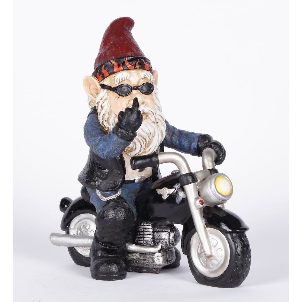 Middle Finger Biker Gnome (Hi-Line Exclisive). Picture 2