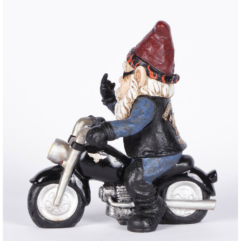 Middle Finger Biker Gnome (Hi-Line Exclisive). Picture 3