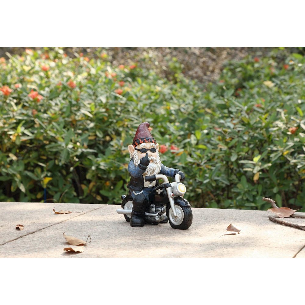 Middle Finger Biker Gnome (Hi-Line Exclisive). Picture 8