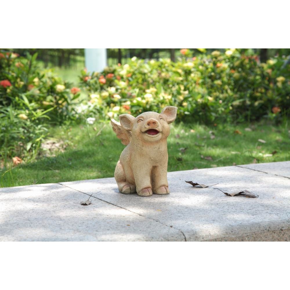 Laughing Pig W/Wings Sitting. Picture 7