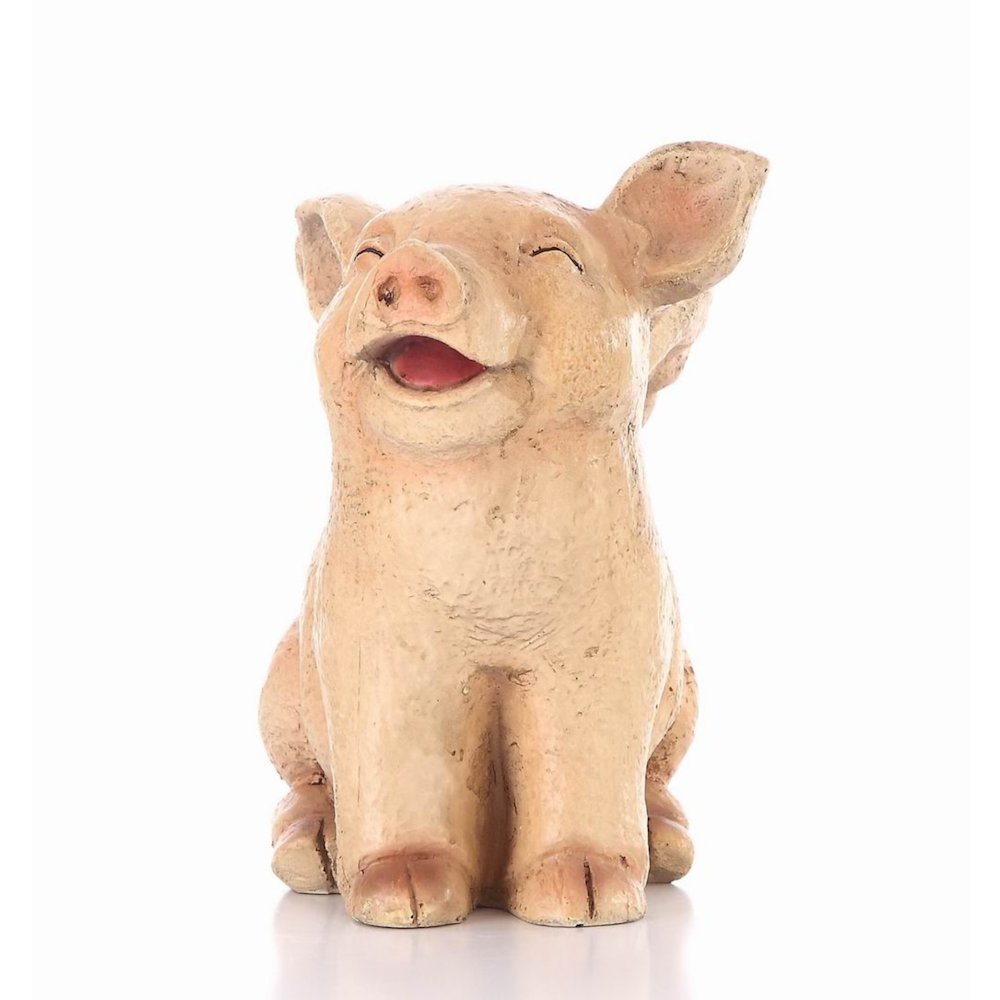 Laughing Pig W/Wings Sitting. Picture 1