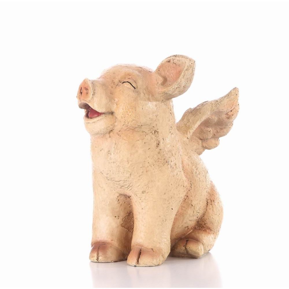 Laughing Pig W/Wings Sitting. Picture 4
