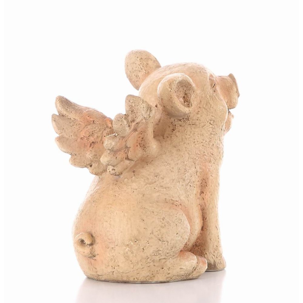 Laughing Pig W/Wings Sitting. Picture 6