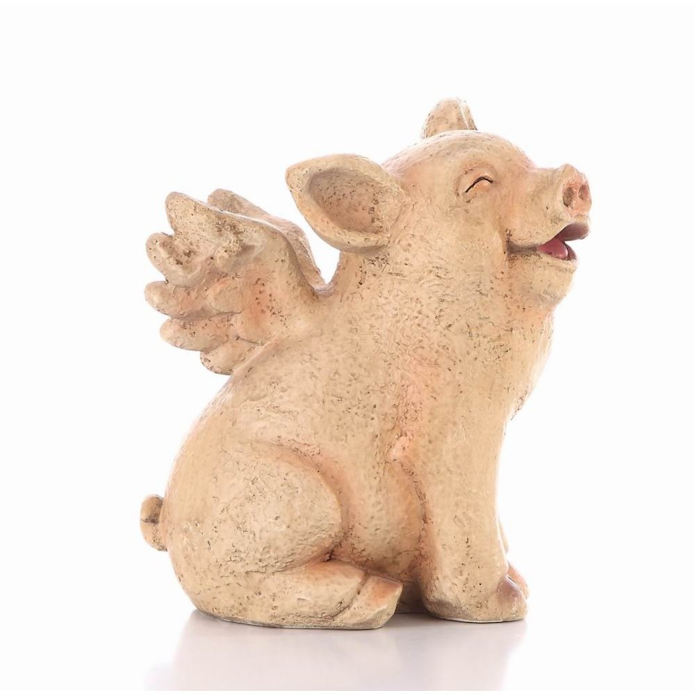 Laughing Pig W/Wings Sitting. Picture 3