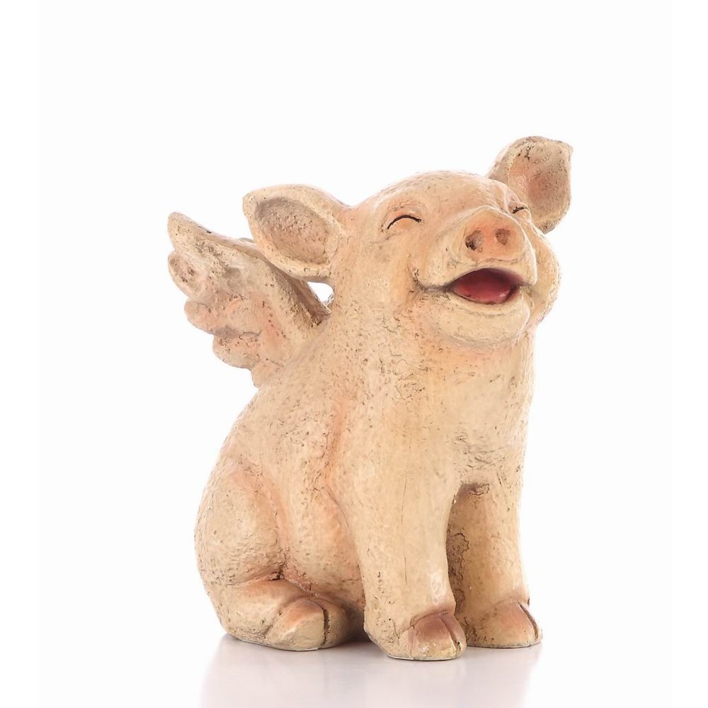 Laughing Pig W/Wings Sitting. Picture 2