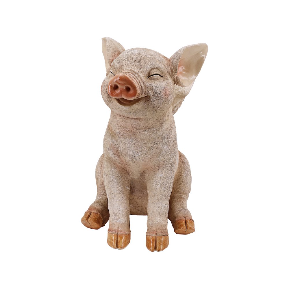 16.65" H Smiling Pig W/Wings Sitting. Picture 4