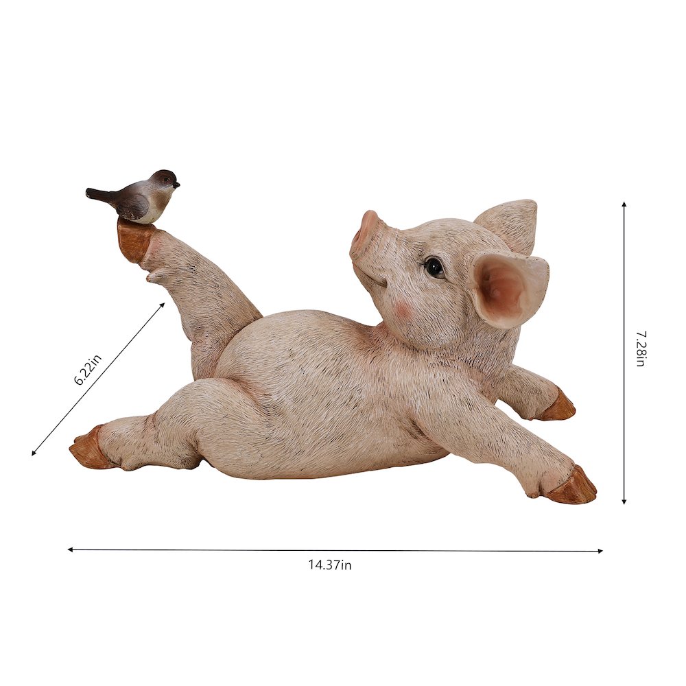Yoga Pig Polyresin Statue. Picture 3