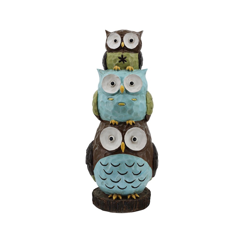 30"H Stacking Owls Garden Statue. Picture 1
