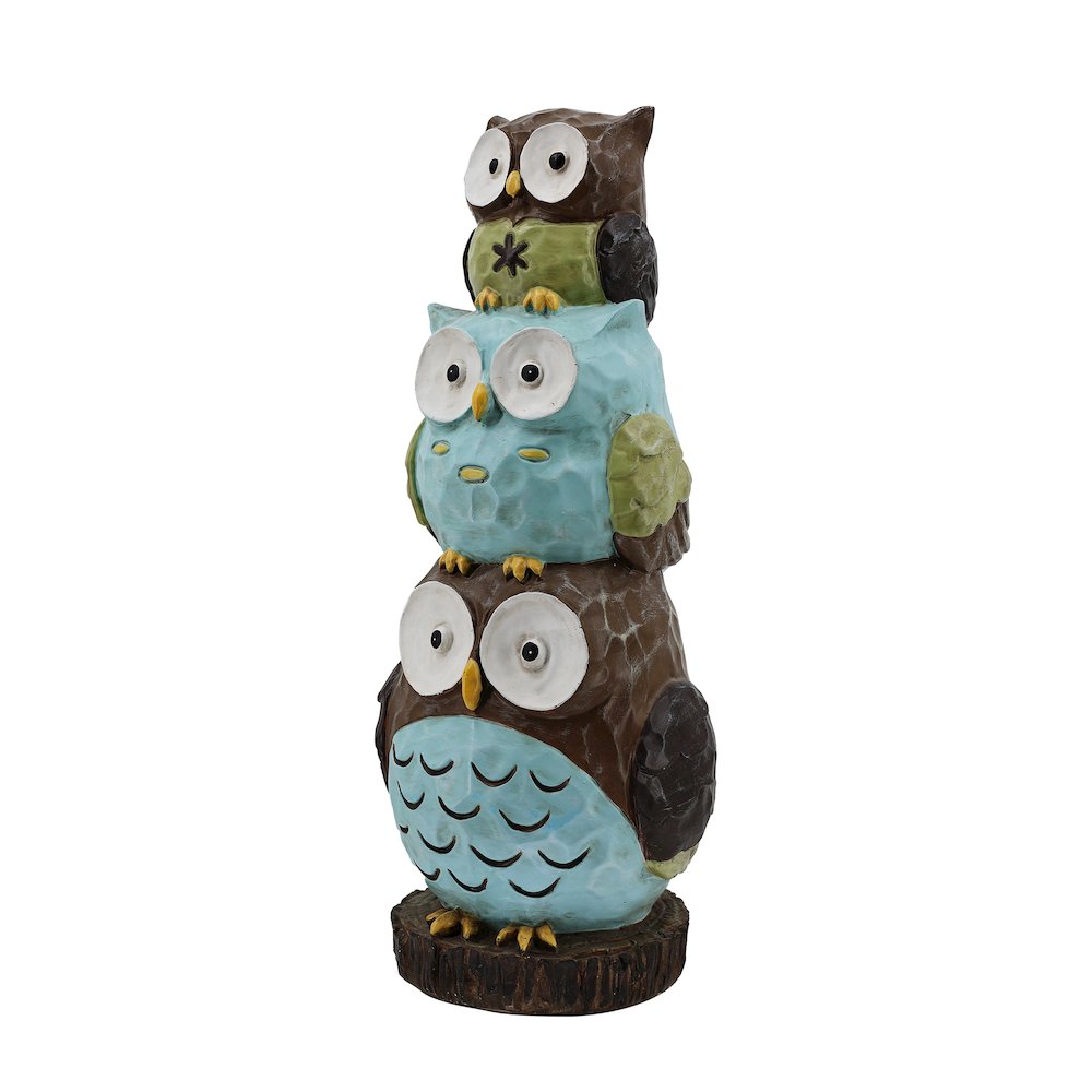 30"H Stacking Owls Garden Statue. Picture 4