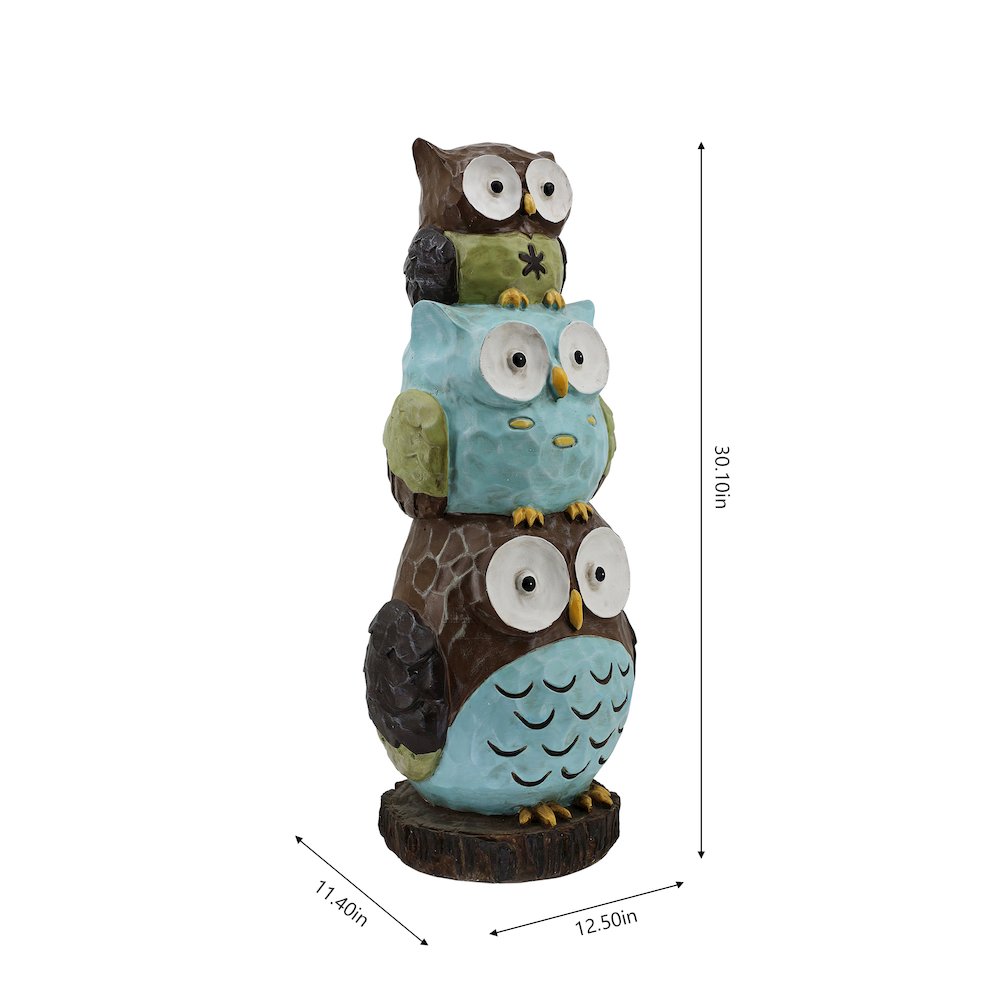 30"H Stacking Owls Garden Statue. Picture 3