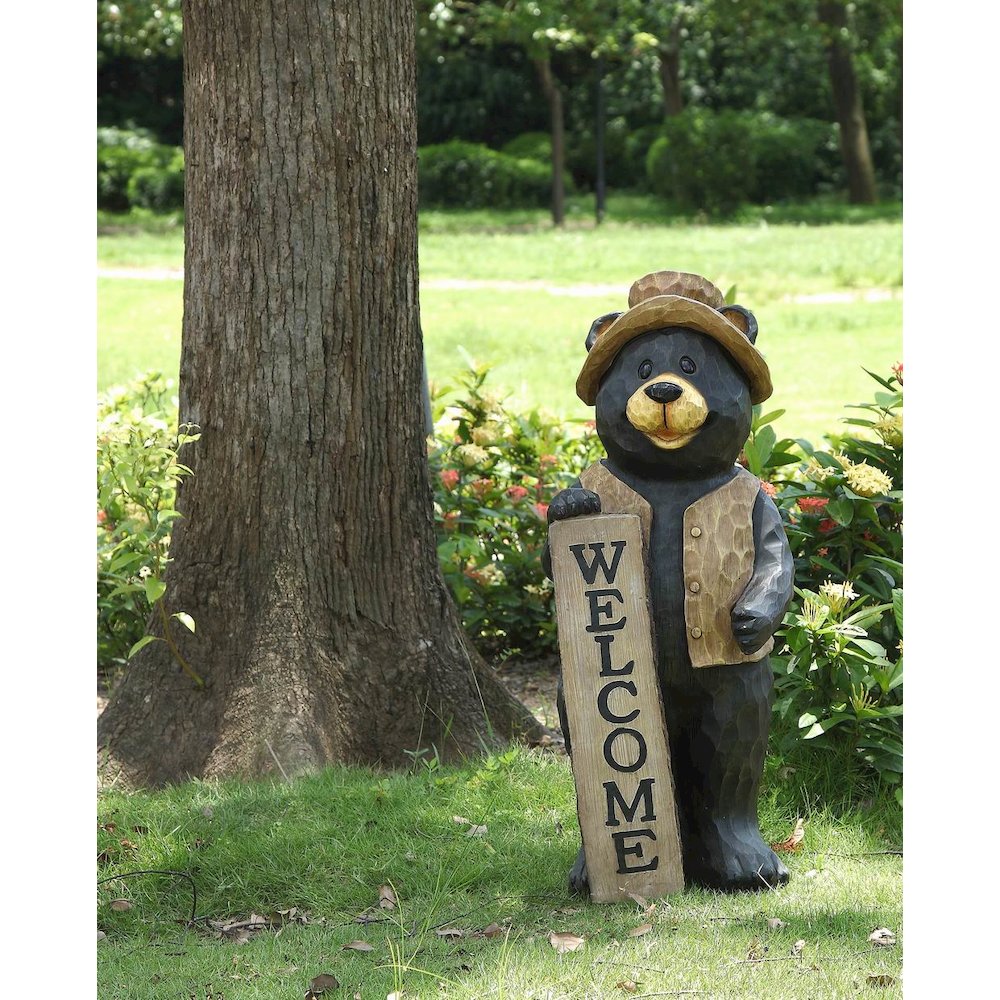 Bear Standing W/A Welcome Sign. Picture 9
