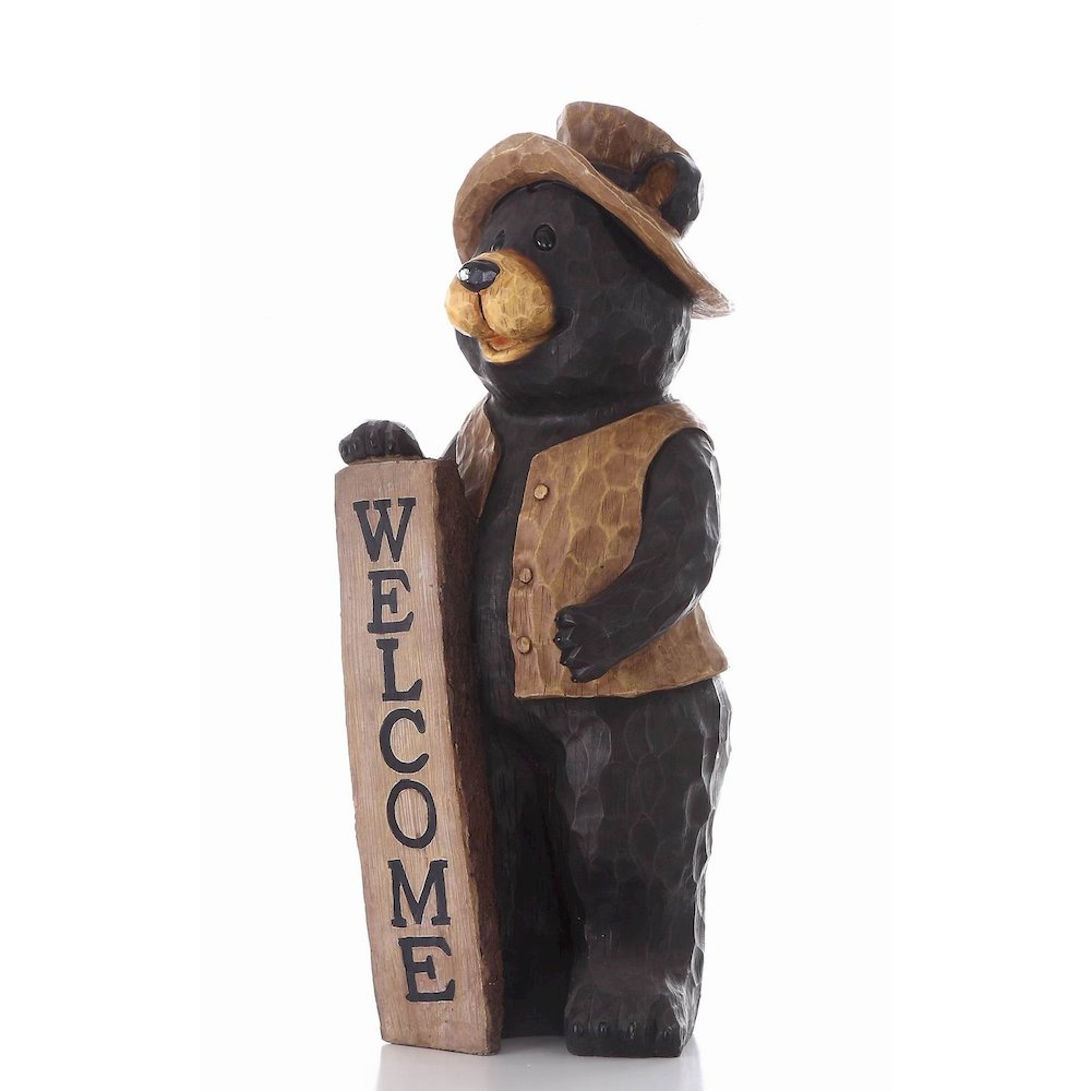 Bear Standing W/A Welcome Sign. Picture 2