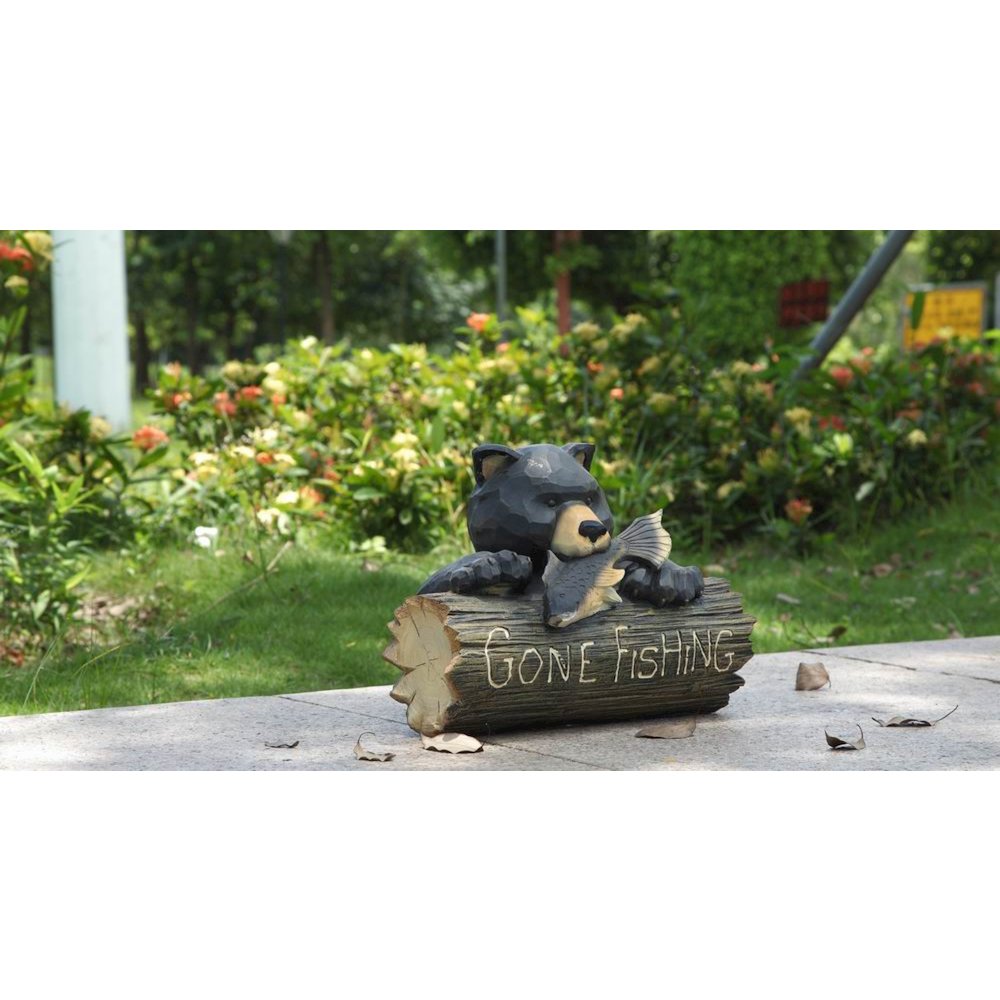 Bear W/A Gone Fishing Sign. Picture 5