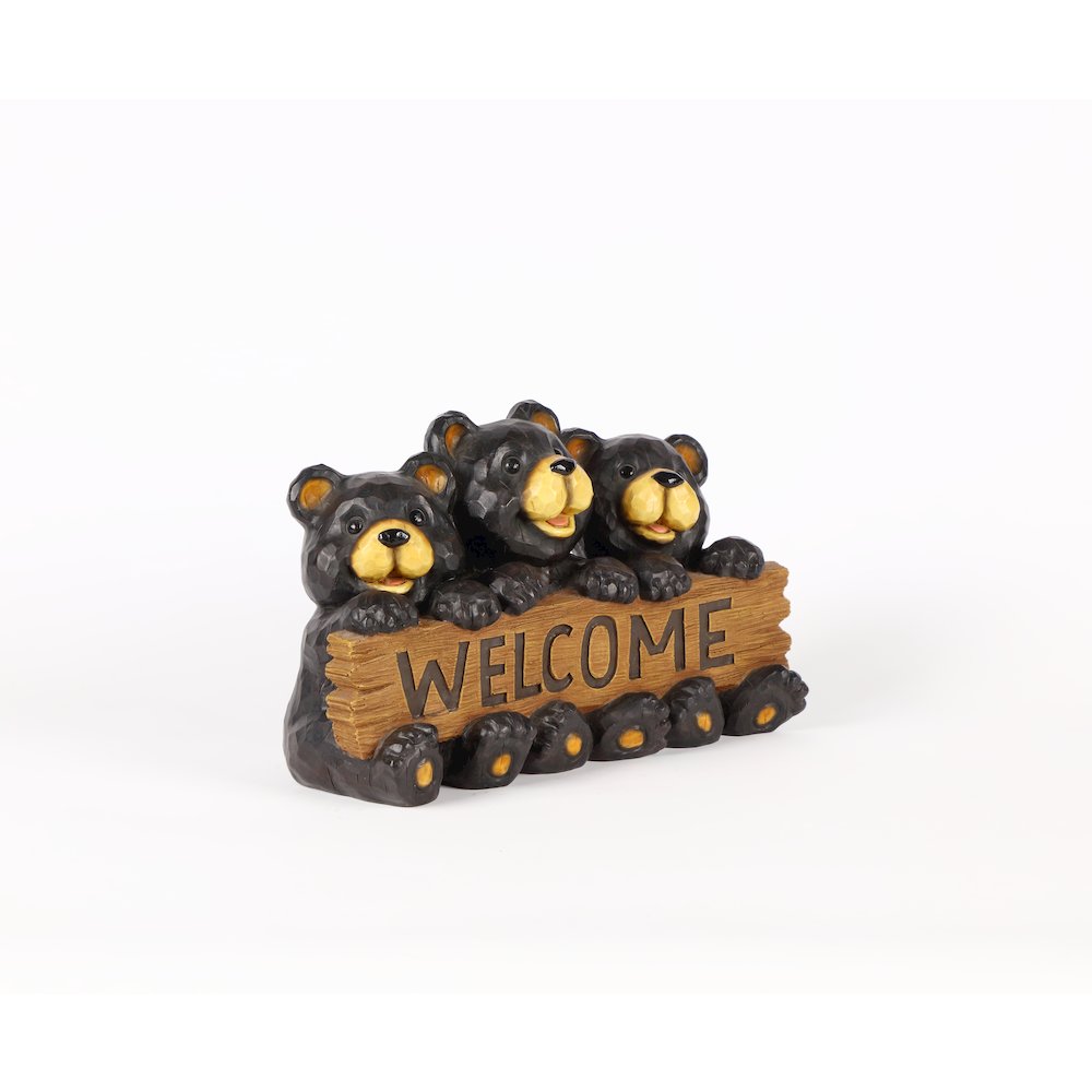 Bear Family with Welcome Sign. Picture 1