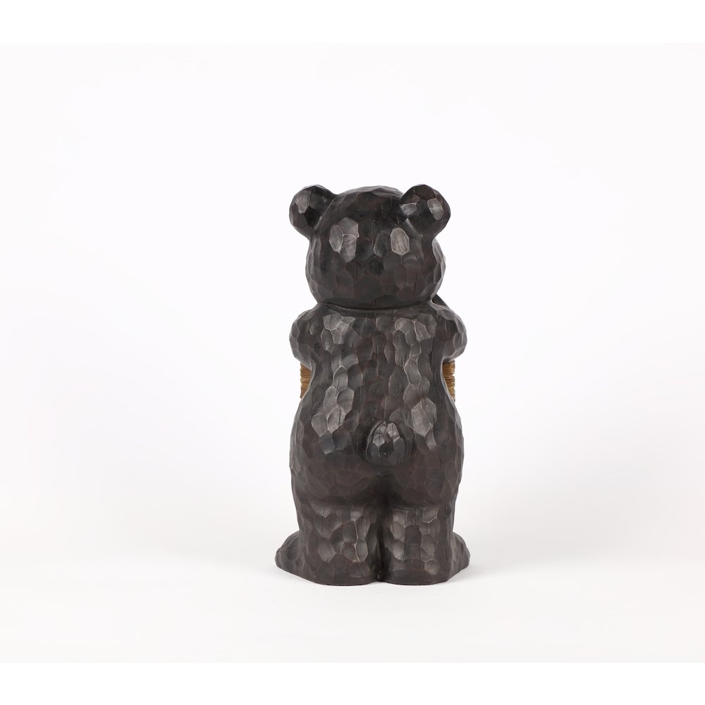 Bear Leans On Welcome Sign. Picture 7