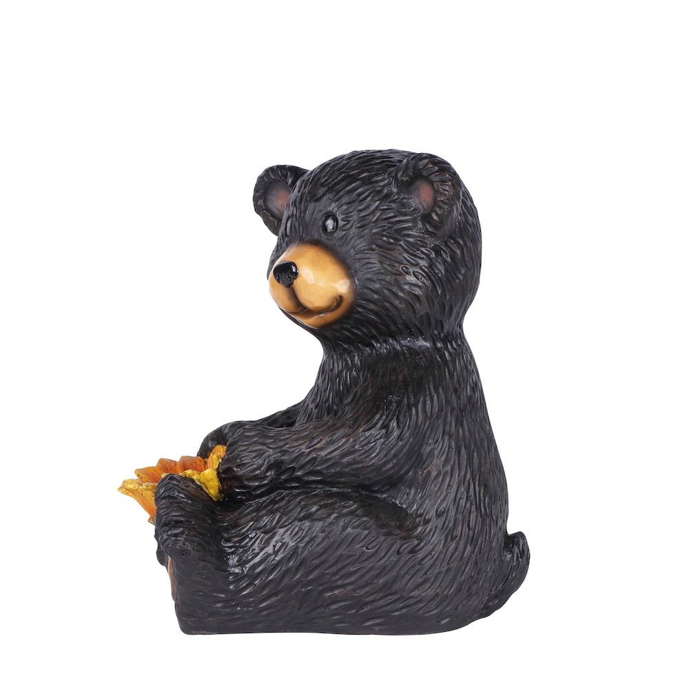 Bear Cub Holding Sunflower. Picture 3