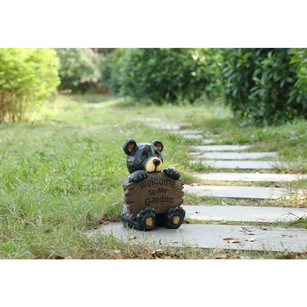 Bear Cub Holding Welcome Sign. Picture 9