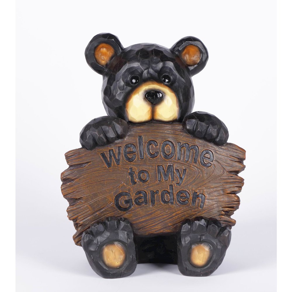 Bear Cub Holding Welcome Sign. Picture 2