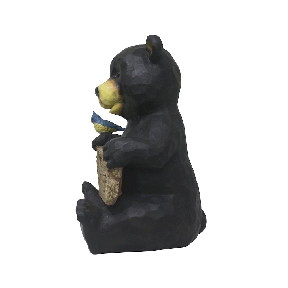 Sitting Bear Holding Love Sign Garden Decor. Picture 4