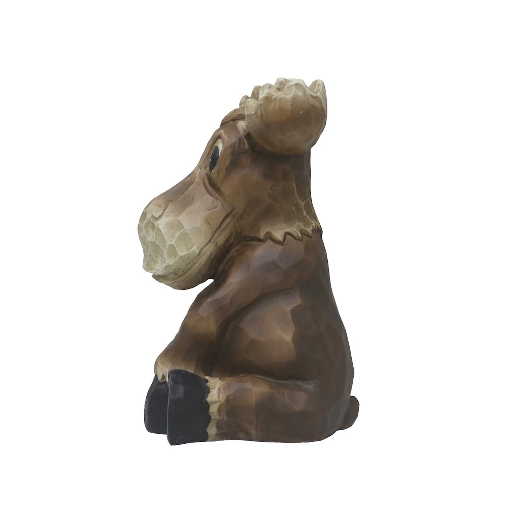Sitting Moose Garden Statue Decor. Picture 4