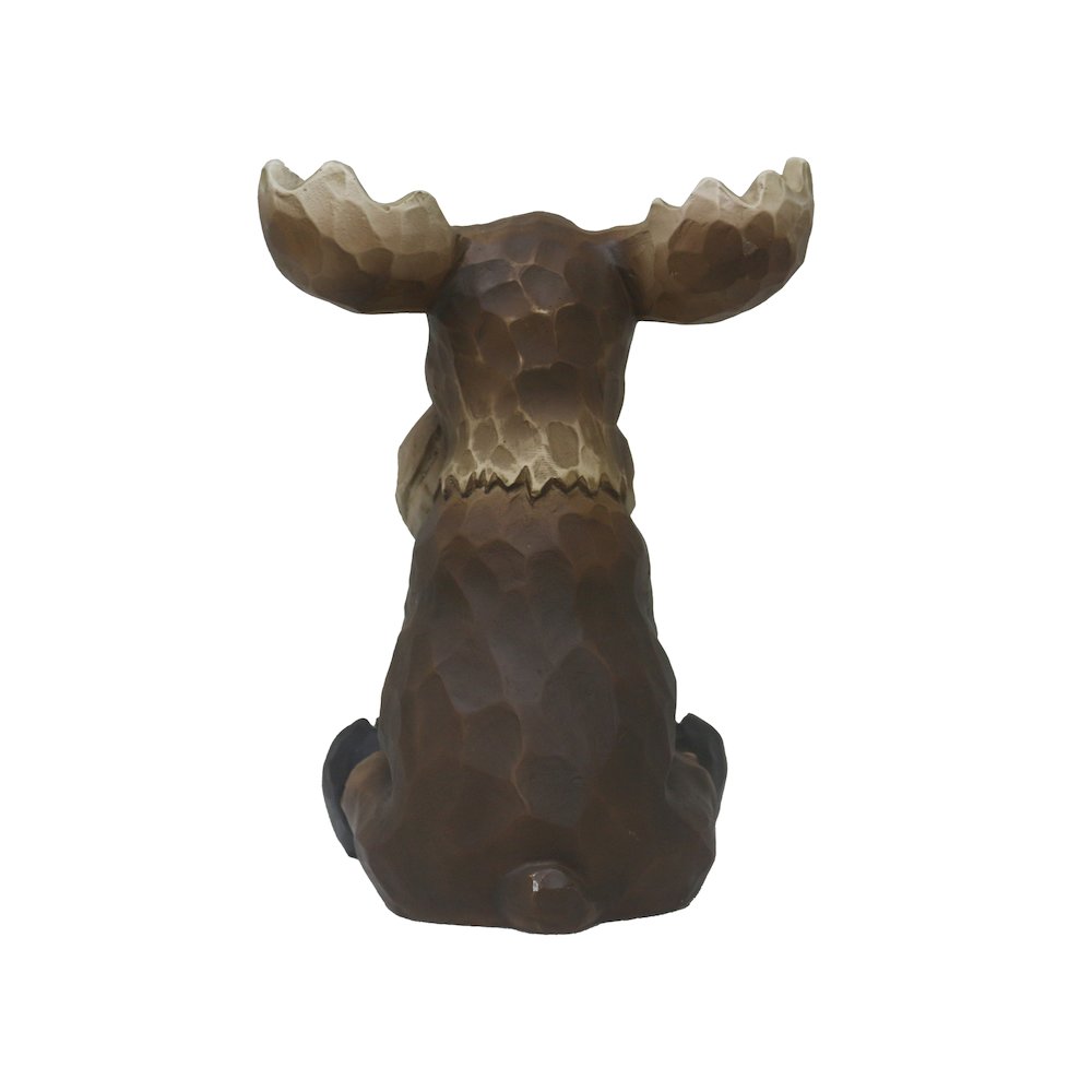 Sitting Moose Garden Statue Decor. Picture 5