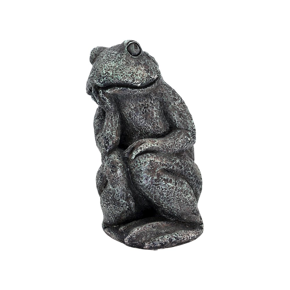 Thinking Frog Garden Statue. Picture 4