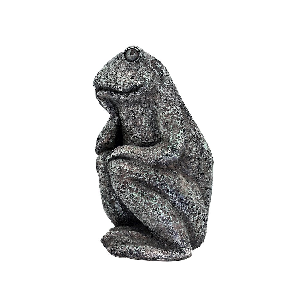 Thinking Frog Garden Statue. Picture 5